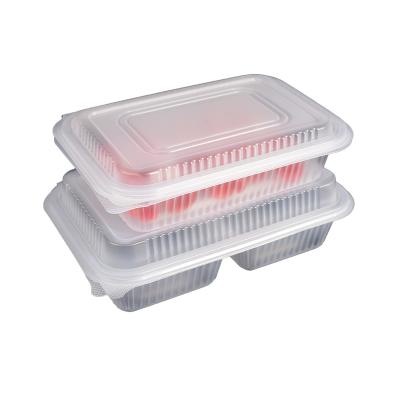 China Factory Wholesale Disposable Plastic Food Container PP Packing Box Microwave One Piece Supermarket for sale