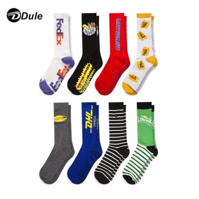 China Custom Logo OEM Design Best Mens Crew Sports Socks Viable Brand Socks No Min Order Label Polyester Bamboo Cotton Socks Custom Women for sale