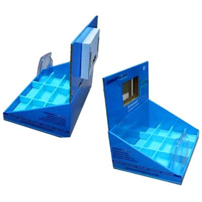 China Retail LCD Cardboard Counter Display/pop counter cardboard display lcd screen cardboard counter display/ LCD couurgated for sale