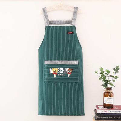 China Eco-friendly Waterproof Custom Logo Cotton Polyester Waterproof Chef Kitchen Apron For Cafe Restaurants Cooking Aprons for sale