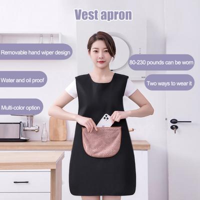 China Eco-friendly Waterproof Wholesale fancy custom apron water proof with pocket for women for sale