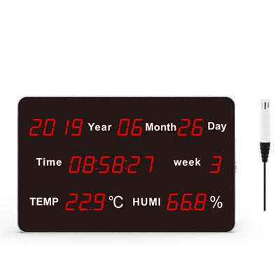 China Warehouse Large Temperature Humidity Wall Mounted Led Display Board for sale