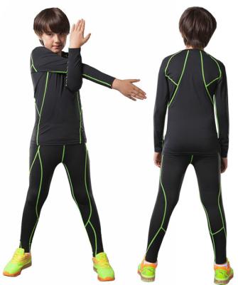 China Antibacterial Cheap Kids Long Sleeves Set Basketball Football Training Fitness Suits for sale