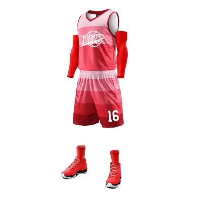 China Antibacterial Wholesale Custom Comfortable Breathable Basketball Uniforms Singlet Sports Wear for sale