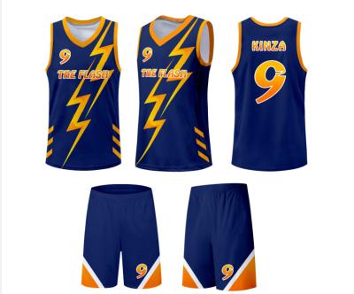 China Wholesale Antibacterial Cheap Basketball Wear 100% Polyester Basketball Uniform Customized Reversible Basketball Tank Top For Men for sale