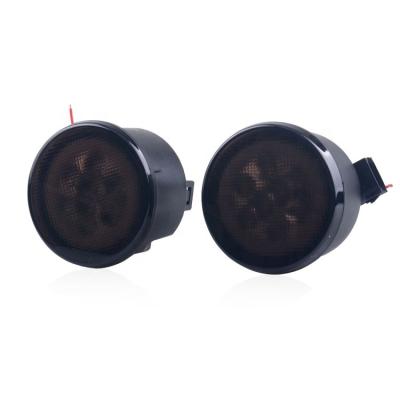 China ABS plastic 2019 hot sale china led auxiliary turn light for jeep JK led front grill light with 3w bright white halo for sale