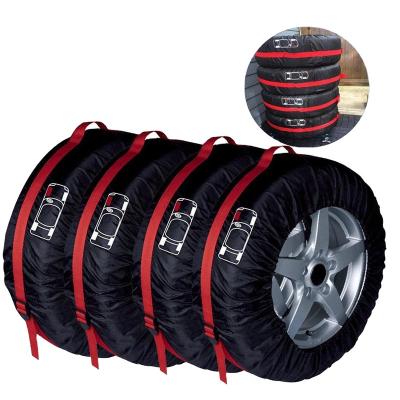 China Wheel Tire Protection Topdrive 600586044131/6 LOGO 15 16 17 18 Inch PU Spare Wheel Black Leather Neutral Custom Soft Tire Cover for sale