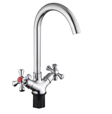 China Pull Out Single Hole Kitchen Faucet Double Spray Quality Price Guaranteed Suitable Brass Handle for sale