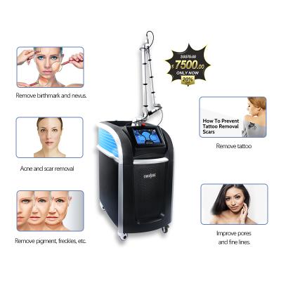 China Dye Removal Qswitch Picosecond Pico Laser 755nm Picosecond Laser Tattoo Removal Machine Red Violet Green Laser for sale