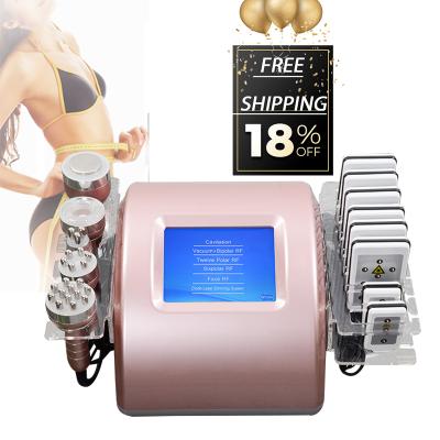 China Weight Loss Most Effective Body Slimming Machine 6 in 1 Multifunctional Ultrasonic Cavitation Slimming Machine for sale