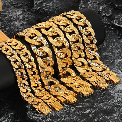 China Fitted safety tail chain two color new design gold silver jewelry gold plated bangle bracelet logo for sale