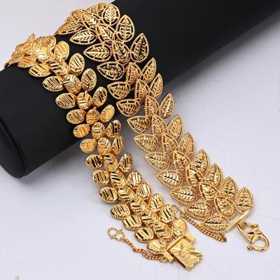 China Women Paper Clip Cuff 14k 18k Gold Filled New Design Copper Bracelet Thick Link Chain Bracelet Fashion Gold Plated Simple Link Chain for sale