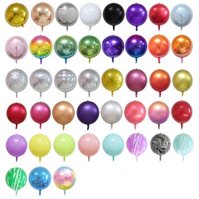 China Hot Selling Colorful 22 Inch ROUND Birthday Party Decorations Perfectly Round 4d Foil Balloons for sale