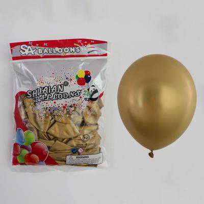 China Factory Direct High Quality Supplier 50pcs Tassel Set Metallic 12 Inch Round Shape Latex Birthday Balloons for sale