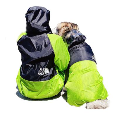 China Viable Large Size 8XL 9XL 10XL Dog Face Designer Dog Raincoat Waterproof PU Raincoat For Dogs for sale