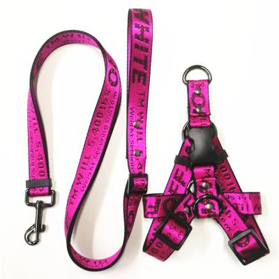 China Personalized Luxury Dog Leash Nylon Pet Leash For Dog And Cat Running Or Training Collar And Harness for sale