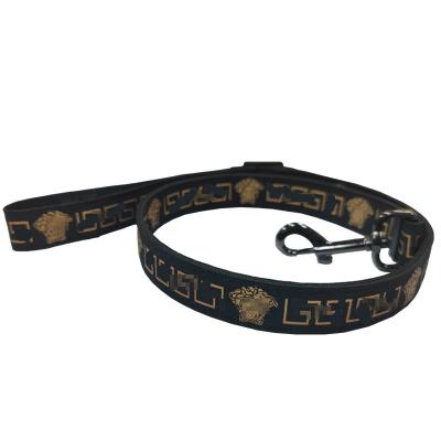 China Manufacturer Luxury Personalized Sublimation Print Custom Logo Fashion Adjustable Dog Collar Leather for sale