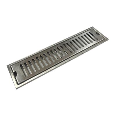 China OEM Modern Factory Large Displacement 304 Stainless Steel Rectangular Floor Drain Bathroom Floor Drain Long Shower for sale