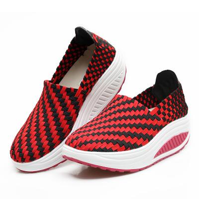 China Lightweight Handmade Rubber Woven High Quality Running Shoes Runner Shoes For Lady's Sports Shoes for sale