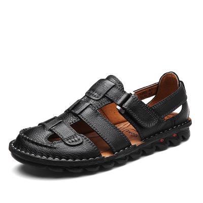 China Other Manufacture Wholesale Leather Men's Sandal Outdoor Floor Price Large Size Men's Shoes for sale