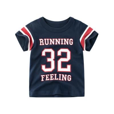 China Cute Printing 100% Baby Boy Kids Cotton T Shirt Kids Short Sleeve T-shirt For Summer Comfortable Cloth for sale