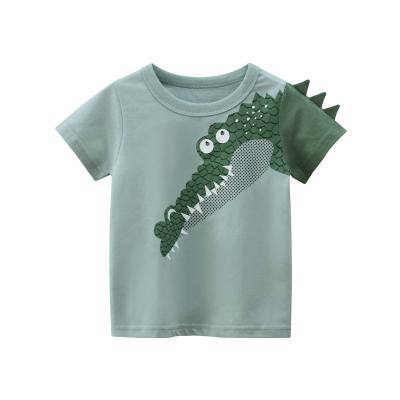 China Breathable Kids Short Sleeve 100% Cotton Kids Boy Cute Printing T Shirts For Summer Comfortable T-SHIRT for sale