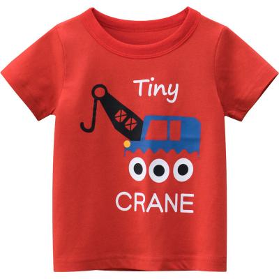 China Breathable Kids Short Sleeve 100% Cotton Kids Boy Cute Printing T Shirts For Summer Comfortable T-SHIRT for sale