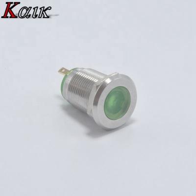 China Stainless Steel Head 12mm Flat Metal LED Lamp 5v for sale