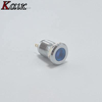 China Orange Red Green White LED Chrome Color Flat Surface Blue Yellow Metal 12mm LED Light for sale