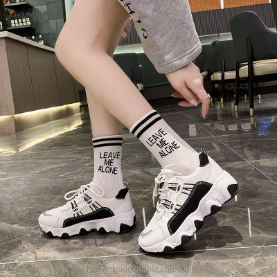 China Fashion trend women sports trainers zapatos dad shoes 8 layers retro S cheap triple thick TPU suit shoes for sale