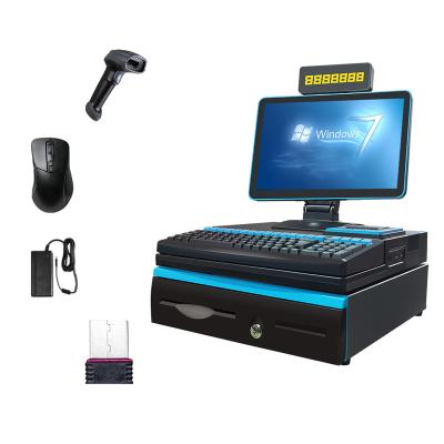 China SDK 15 inch screen pos machine stylish all in one pos system with printer cashier machine pos systems for sale