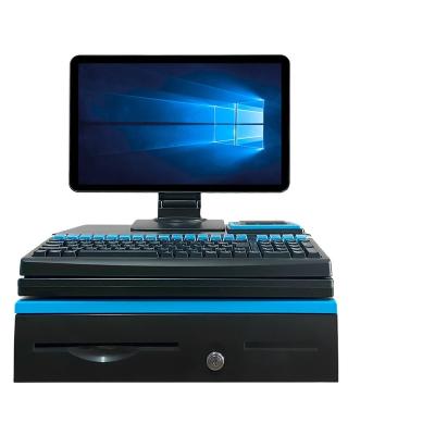 China SDK 15 inch duel screen pos machine factory price all in one pos system with printer pos machine windows for sale