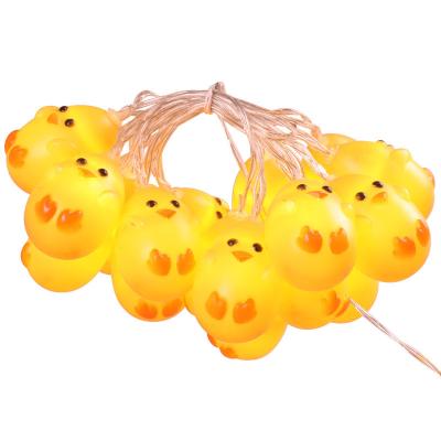 China Festival Stuff 2M 3M Easter Chicks String Light Egg Chicken Lamp Kids Bedroom Garland Fairy Light Happy Easter Party Decoration for Home for sale