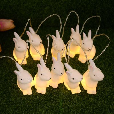 China 10 LED Rabbit String Bunny Festive LED Light Lamp Party Home Decoration Festival Stuff 1.5M Easter Supplies Easter Decoration for sale