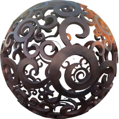 China Europe Large Stainless Steel Carving Cavity Ball Exterior Ornaments for sale