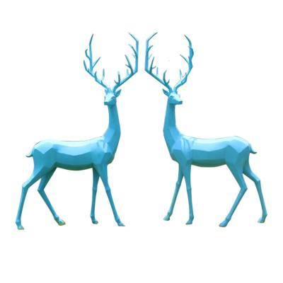 China Large Deer Landscape Europe Animal Garden Decoration Outdoor Abstract Sculpture Decoration for sale