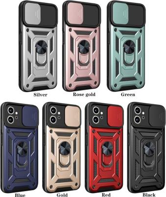 China Shockproof Shemax Sliding Camera Lens Protection Phone Cases for Motorola Razr 40 Ultra Moto E7 Power Edge 20 E22 Ring Holder Back Covers for sale