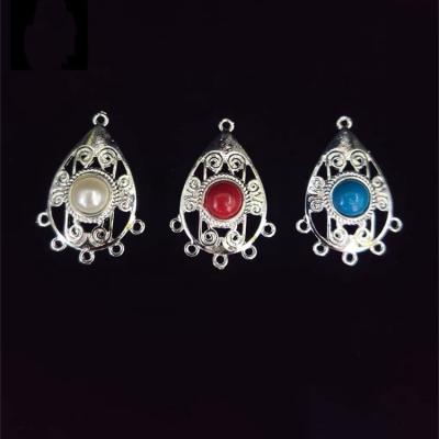 China Wholesale Custom Retro Various Styles Retro Turquoise Connectors Zinc Alloy Jewelry Findings for sale