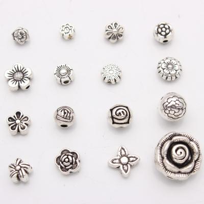 China Factory direct sales retro hot selling tibetan silver plated wavy texture small hole beads for bracelet for sale