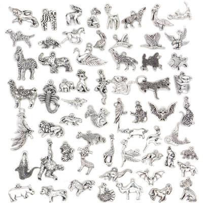 China Hot Selling Retro Various Styles Alloy Metal Delicate Earth Animal Series Charms Pendant Ornaments for sale