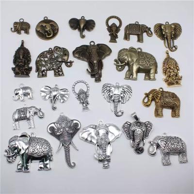 China Fancy Custom Zinc Alloy Retro Various Styles Ethnic Elephant Retro Charms Pendant Ornaments for sale