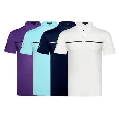 China wholesale Anti-wrinkle custom branded 2020 latest wicking polyester / spandex golf polo t-shirt men for sale