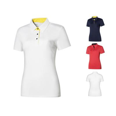 China Wholesale Women Anti-Wrinkle Cotton Polo Shirt Cotton Polo T-shirt Casual Style Custom Golf Shirt for sale