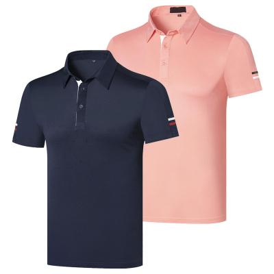 China QUICK DRY Mens Golf Summer Sleeve Outdoor Sports Casual Short Sweat Tops Wicking Solid Color Golf Shirt Polo Shirt for sale