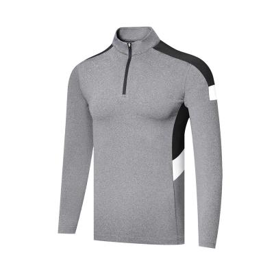 China Wholesale OEM Logo Anti-wrinkle Polyester Dyeing Dry Fit Long Sleeve Mens Golf Custom Polo Shirt for sale