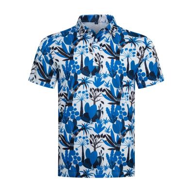 China Anti-wrinkle Custom Design Your Own Logo Sleeve Polyester Spandex Sublimation Golf Polo Shirt Shorts Printing Men's Polo Shirt for sale