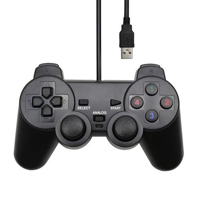 China Gaming games double shock USB wired PC game controller gamepad for PC computer laptop gamepad for sale