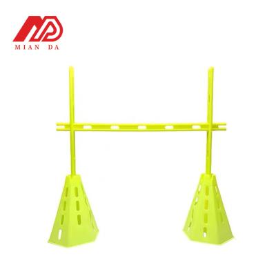 China Eco-friendly Multifunction 31cm height soccer training cones Hexagon Agility cone use in combination with pole for sale