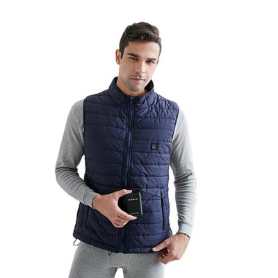 China Winter Men's 5v Carbon Fiber Heating Pad Waterproof Heating Vest With Controller for sale