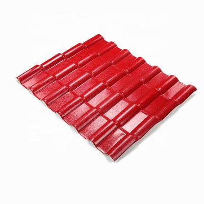 China Hotel Plastic Resin Roofs Tile Roof Spaniard Style PVC Sheet For Roof for sale